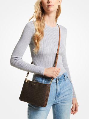 Large Logo Double-Pouch Crossbody Bag