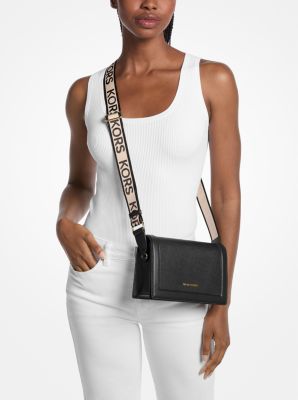 Grand sac à bandoulière Jet Set en cuir saffiano in NOIR | Michael Kors