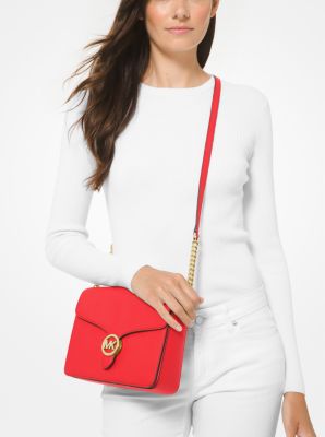 Vanna Medium Pebbled Leather Crossbody Bag