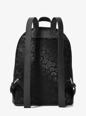 Morgan Medium Leopard Jacquard Backpack Michael Kors