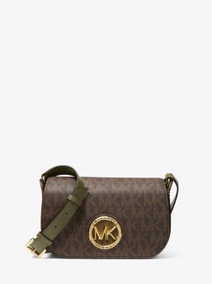 Michael Kors Brown Samira Small Flap Messenger Bag at FORZIERI