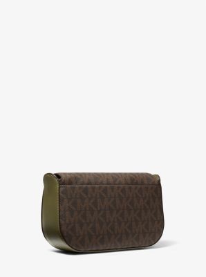 Michael Kors Brown Samira Small Flap Messenger Bag at FORZIERI