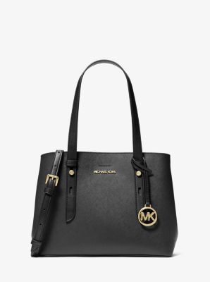 Bolso tote Mel peque&ntilde;o de piel de saffiano in NEGRO | Michael Kors