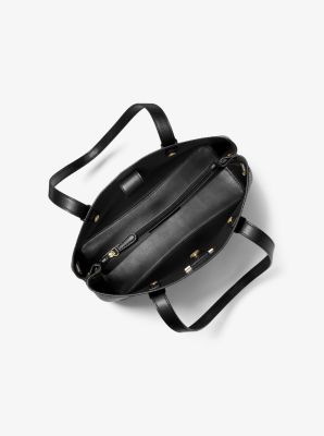 Bolso tote Mel peque&ntilde;o de piel de saffiano in NEGRO | Michael Kors