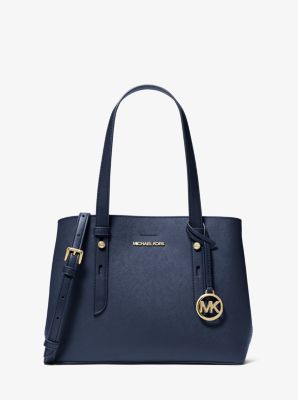 MK Shopper Mel Small Aus Saffianleder - Blau
