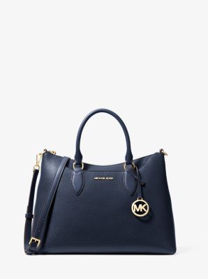 MK Henkeltasche Austen Medium Aus Leder - Blau