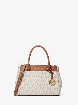 MK Henkeltasche Gibson Small Mit Signature-Logomuster - Natur