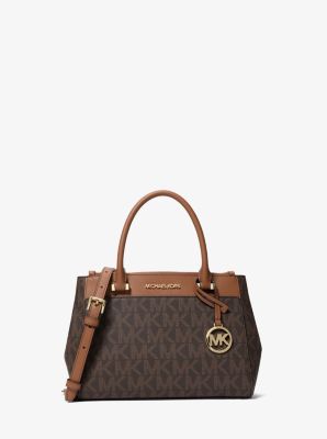 MK Henkeltasche Gibson Small Mit Signature-Logomuster - Braun