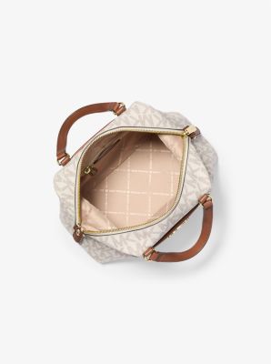 Borsa a mano Beck piccola con stampa logo in VANIGLIA/CUOIO | Michael Kors