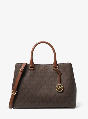 Savannah Large Signature Logo Satchel | Michael Kors