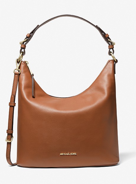 Lupita Large Leather Shoulder Bag - LUGGAGE - 38H8CL6H3L