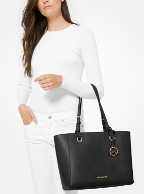 Michael kors black on sale saffiano leather tote