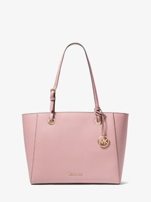 Shop Michael Kors Walsh Medium Saffiano Leather Tote Bag In Pink