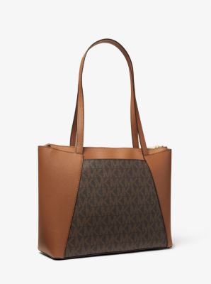 Michael Michael Kors Maddie Medium Logo and Faux Leather Tote Bag