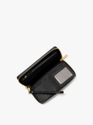 Jet Set Large Saffiano Leather Pocket Wallet