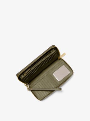 Jet Set Large Saffiano Leather Pocket Wallet