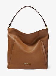 Evie Pebbled Leather Shoulder Bag - LUGGAGE - 38H9CZUH7L