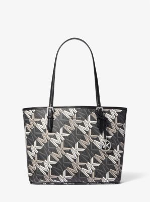 Jet Set Charm Medium Graphic Logo Tote Bag