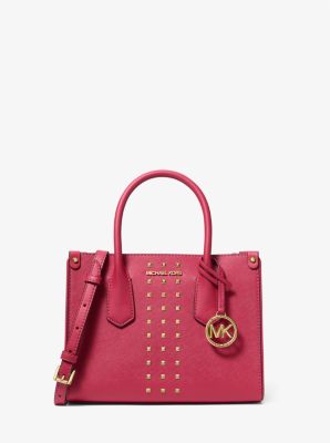 Maple Small Studded Saffiano Leather Satchel Michael Kors Canada