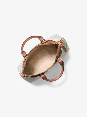 Borsa a mano Austen piccola con stampa logo in VANIGLIA/CUOIO | Michael Kors