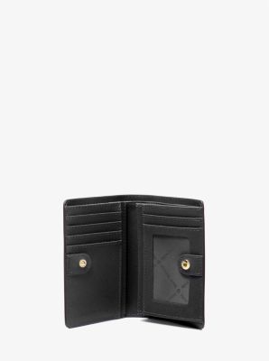 Jet Set Medium Saffiano Leather Wallet in BLACK | Michael Kors