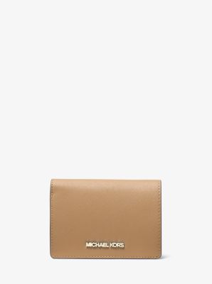 Portafoglio Jet Set medio in pelle Saffiano in CAMMELLO | Michael Kors