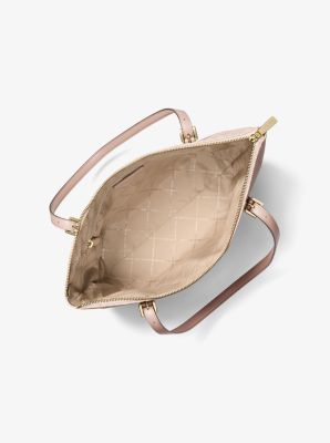 Charlotte Medium Signature Logo Top-Zip Tote Bag