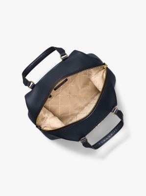 Thumbnail - MK Henkeltasche Beck Medium Aus Leder - Blau - Michael Kors