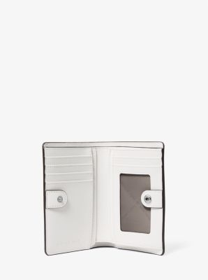 Portafoglio Jet Set medio con stampa logo in BIANCO OTTICO/ALLUMINIO | Michael Kors