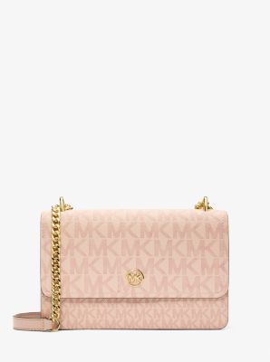 MK Schultertasche Abbott Medium Mit Signature-Logomuster - Rosa