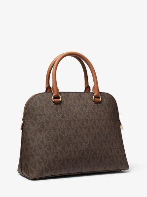 Cindy Medium Logo and Leather Satchel | Michael Kors [US]