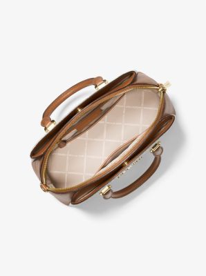 Maxine Medium Logo and Leather Dome Satchel