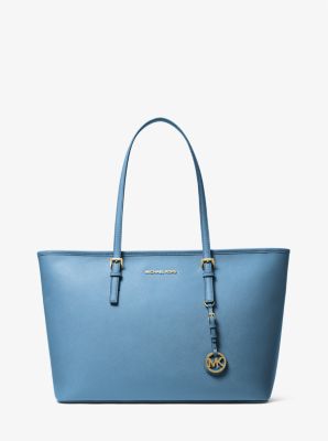 Jet Set Travel Medium Saffiano Leather Top-Zip Tote Bag