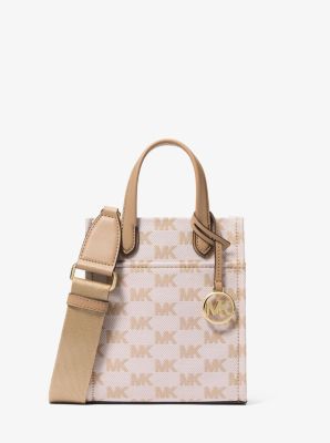 MK Umhängetasche Gigi Extra-Small Aus Jacquard Mit Logomuster - Natur