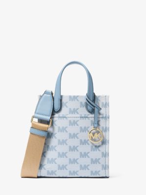 MK Umhängetasche Gigi Extra-Small Aus Jacquard Mit Logomuster - Blau
