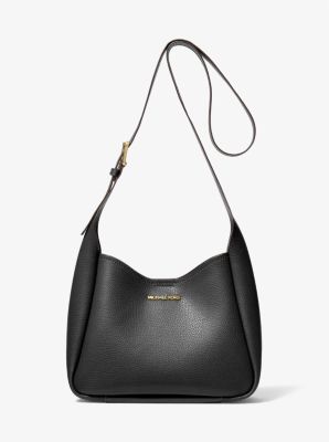 Thumbnail - MK Messenger-Tasche Birch Medium Aus Gekrispeltem Leder - Schwarz - Michael Kors