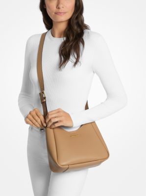 Thumbnail - MK Messenger-Tasche Birch Medium Aus Gekrispeltem Leder - Braun - Michael Kors