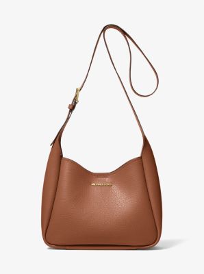 Thumbnail - MK Messenger-Tasche Birch Medium Aus Gekrispeltem Leder - Braun - Michael Kors