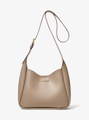 Thumbnail - MK Messenger-Tasche Birch Medium Aus Gekrispeltem Leder - Natur - Michael Kors