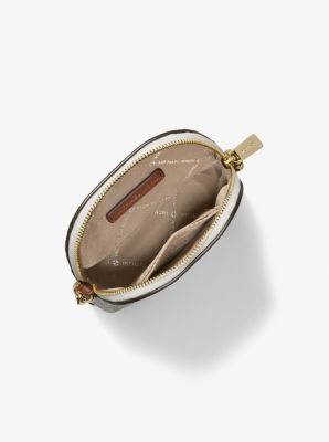 Bandolera peque&ntilde;a para smartphone con logotipo in VAINILLA/LUGGAGE | Michael Kors