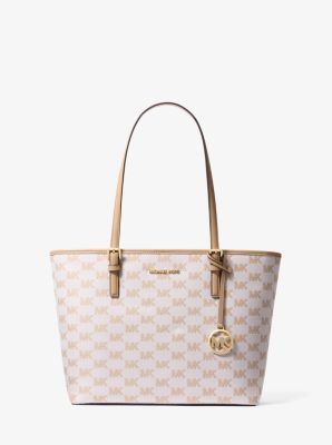 Jet Set Medium Logo Jacquard Tote Bag