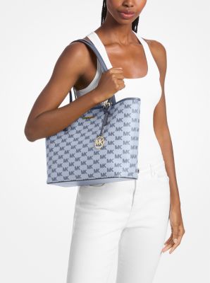 Jet Set Medium Logo Jacquard Tote Bag