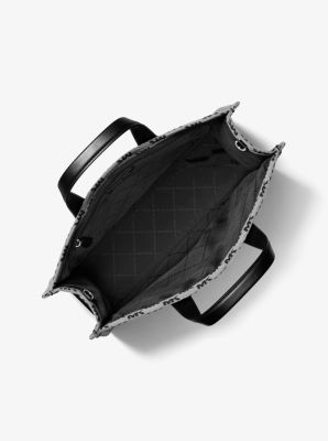 Shopper Gigi Large aus Jacquard mit Logomuster in SCHWARZ | Michael Kors