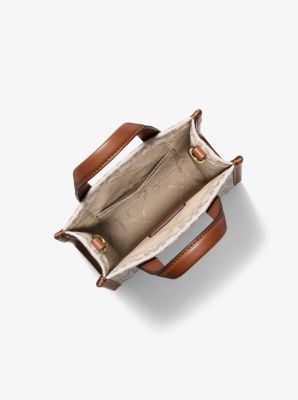 Umh&auml;ngetasche Gigi Extra-Small mit Signature-Logomuster in VANILLE/LUGGAGE | Michael Kors