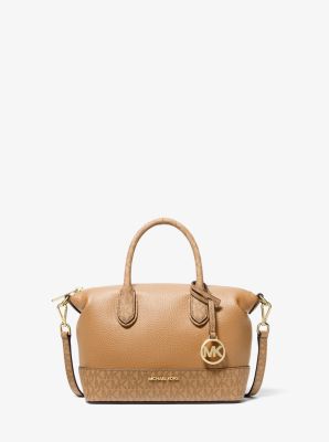 Bolso satchel Hyde peque&ntilde;o de tejido granulado con logotipo