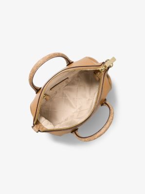 Borsa a mano Hyde piccola con finitura martellata e logo in CAMMELLO | Michael Kors