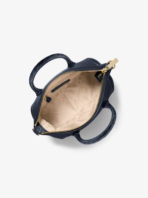 Hyde Small Pebbled and Signature Logo Satchel