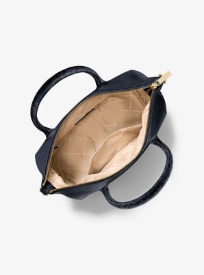 Hyde Medium Pebbled and Signature Logo Satchel