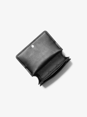 Borsa a spalla Abbott piccola con stampa logo in NERO | Michael Kors