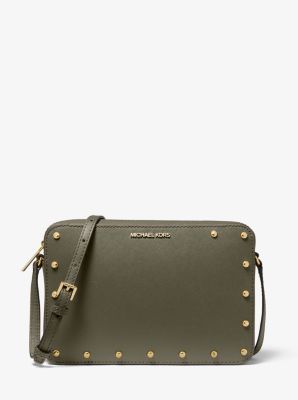 Sandrine Studded Saffiano Leather Crossbody Bag Michael Kors